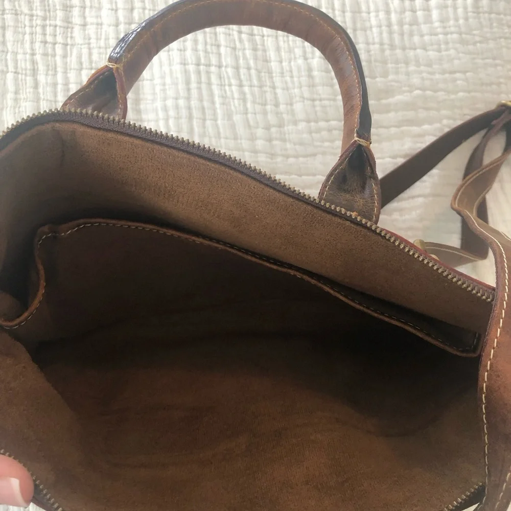 Rustic Town Brown Leather Bag EUC 1998